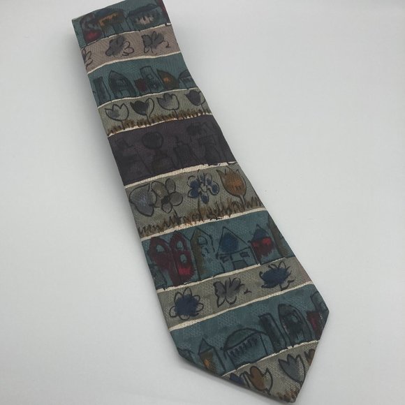 ANGELICA 100% Silk Tie - Picture 3 of 5